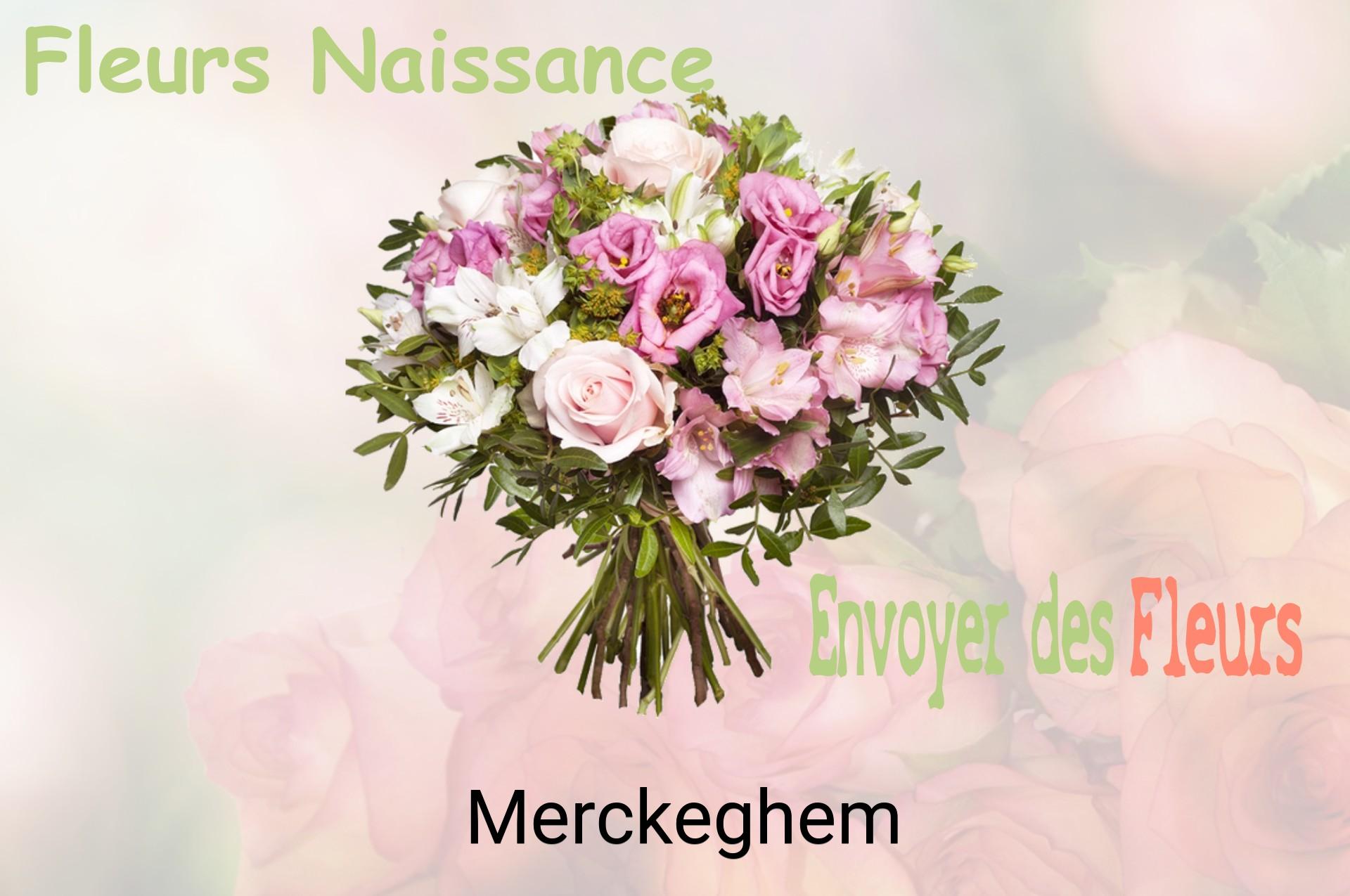 Bouquet de fleurs de naissance livré à Merckeghem